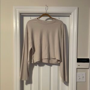 Abercrombie & Fitch Cream Long Sleeve Tee